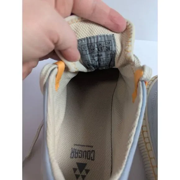 Cougar Sayah fog blue & beige waterproof nylon & suede platform sneakers 7 - Picture 7 of 8